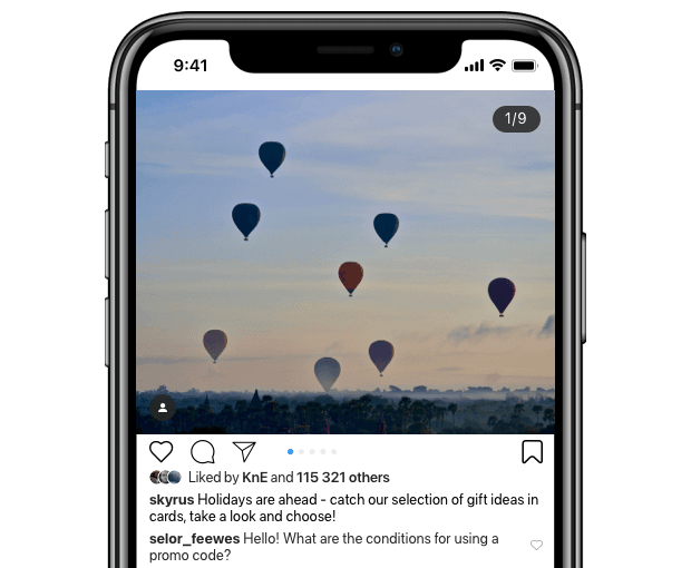 Screenshot of Instagram direct messaging interface