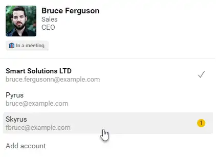 Multiple accounts in Pyrus