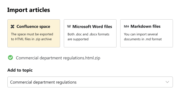 Import from Confluence and Other Formats