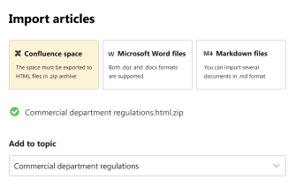 Import from Confluence and other formats