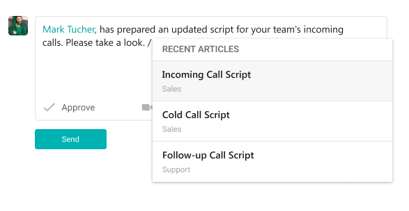Quick Links to Articles in Tasks